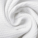Mini Waffle Pique Fabric White