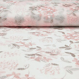 Mesh Geborduurd Evi Roze Zilver