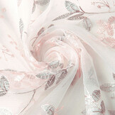 Mesh Geborduurd Evi Roze Zilver