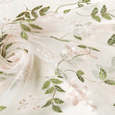 Mesh Geborduurd Evi Roze Groen