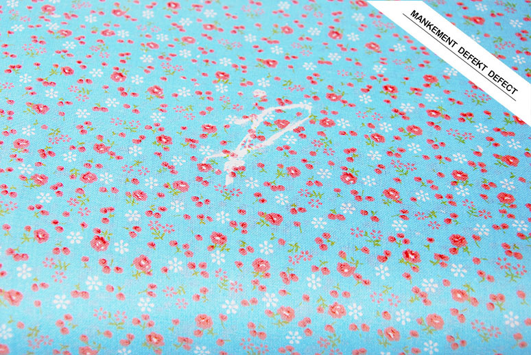 100% Baumwolle Blumendruck Petitro Blau