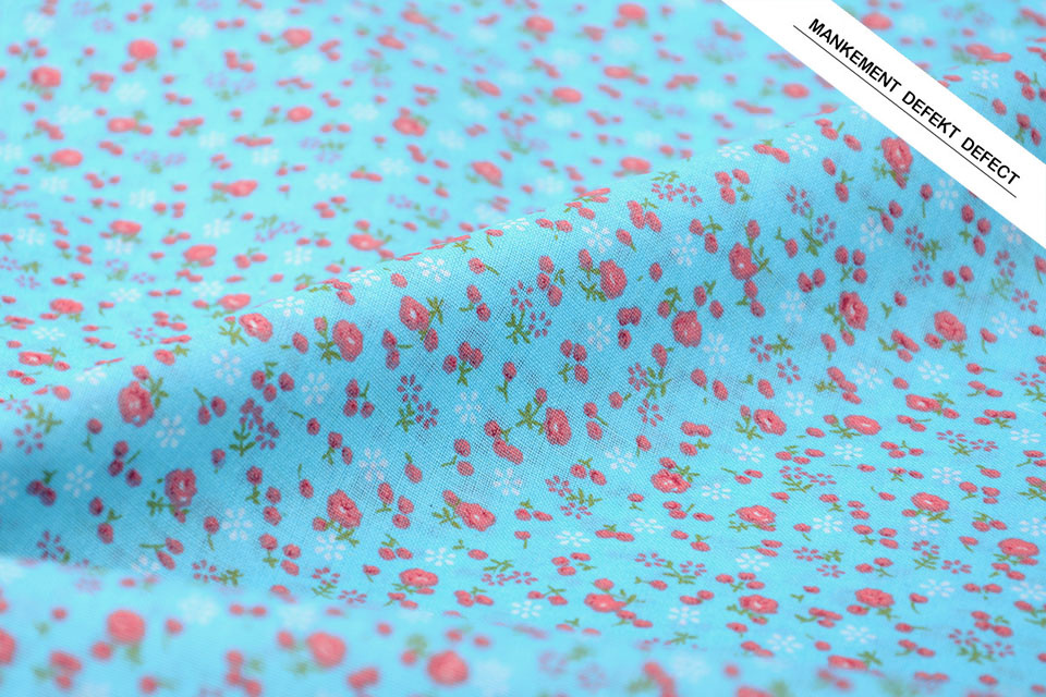 100% Baumwolle Blumendruck Petitro Blau