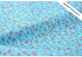 100% Baumwolle Blumendruck Petitro Blau