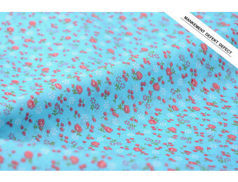 100% Katoen Bloemenprint Petitro Blauw