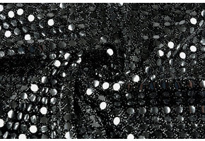 Sequins on Lurex Dark-silver