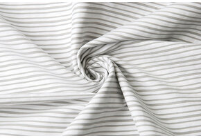 Baumwoll-Stretch Fein geripptes Grau