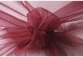 Shiny Tulle Wine Red