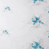 Gestickt Voile Aqua