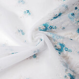 Geborduurde Voile Aqua