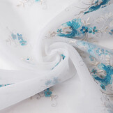 Embroidered Voile Aqua