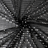 Pailletten auf Lurex Schwarz Silber