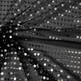 Pailletten auf Lurex Schwarz Silber