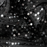 Pailletten auf Lurex Schwarz Silber