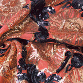 Pailletten op Mesh Esmay Koraal Aubergine