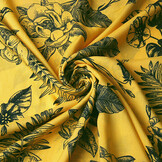 100% Viscose Scarlett Bloemen Geel