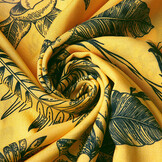 100% Viscose Scarlett Bloemen Geel