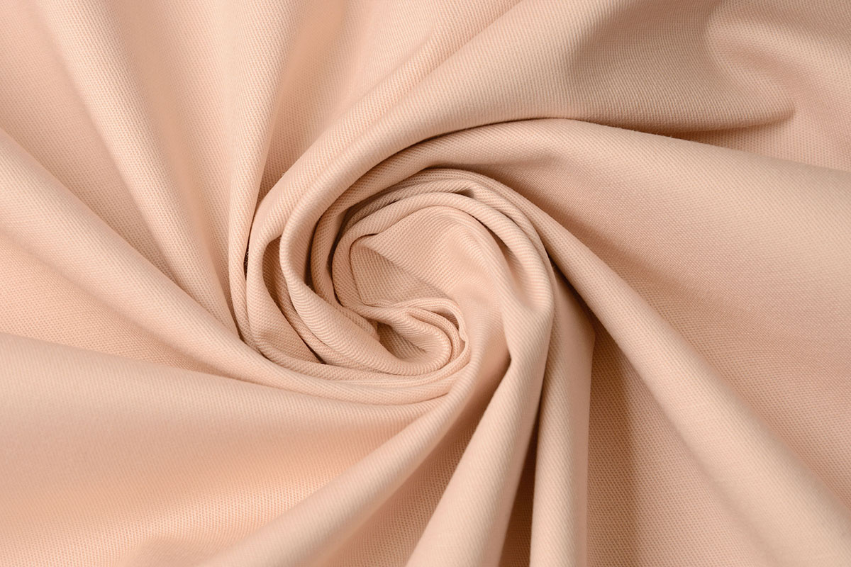 Fijne Stretch Keperkatoen Poeder Roze