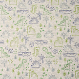 Sweatstoff Alpenfleece Krokodil und Dino Multi 2