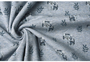 Sweatstoff Alpenfleece Tiger Jeans Melange