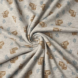 Sweatstoff Alpenfleece Tiger Grau Melange