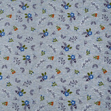 Sweatstoff Alpenfleece Lovely Flowers Jeans Melange