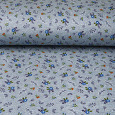 Sweatstoff Alpenfleece Lovely Flowers Jeans Melange