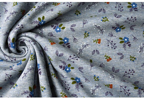 Jogging Alpenfleece Lovely Flowers Jeans Melange