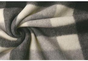 Gebreide Wollen Stof Buffalo Ruit Multi 1