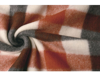 Gestrickter Wollstoff Buffalo Karo Multi 2