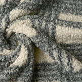 Curly Teddy Bouclé Manola Check Grey