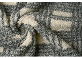 Curly Teddy Bouclé Manola Check Grey