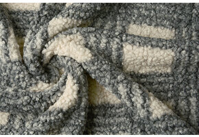 Curly Teddy Bouclé Manola Check Grey