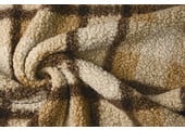 Curly Teddy Bouclé Manola Check Mocha Brown