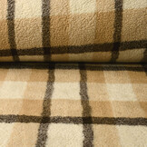 Sherpa Teddy Check Mocha Brown
