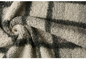 Curly Teddy Bouclé Manola Check Grey-Green