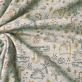 Sweatstoff Alpenfleece Krokodil und Dino Multi 1
