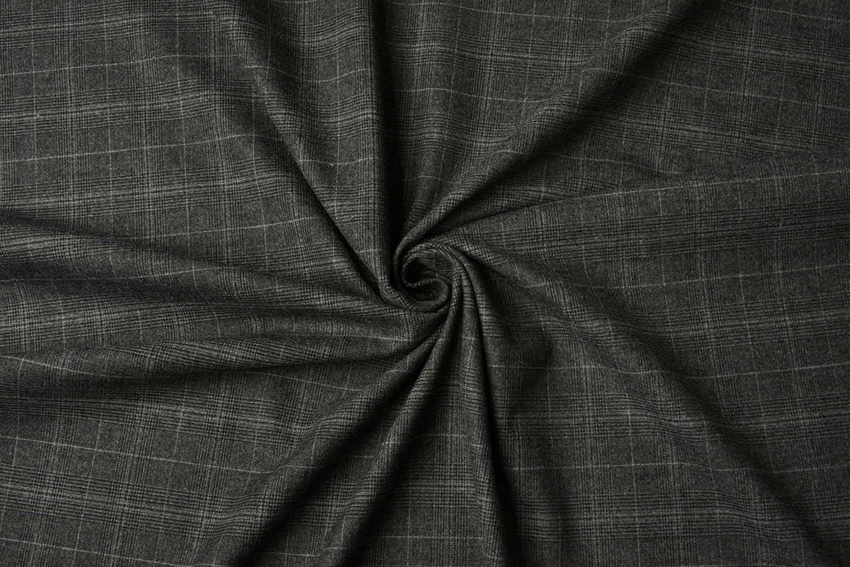 Gabardine Karo Dunkelgrau