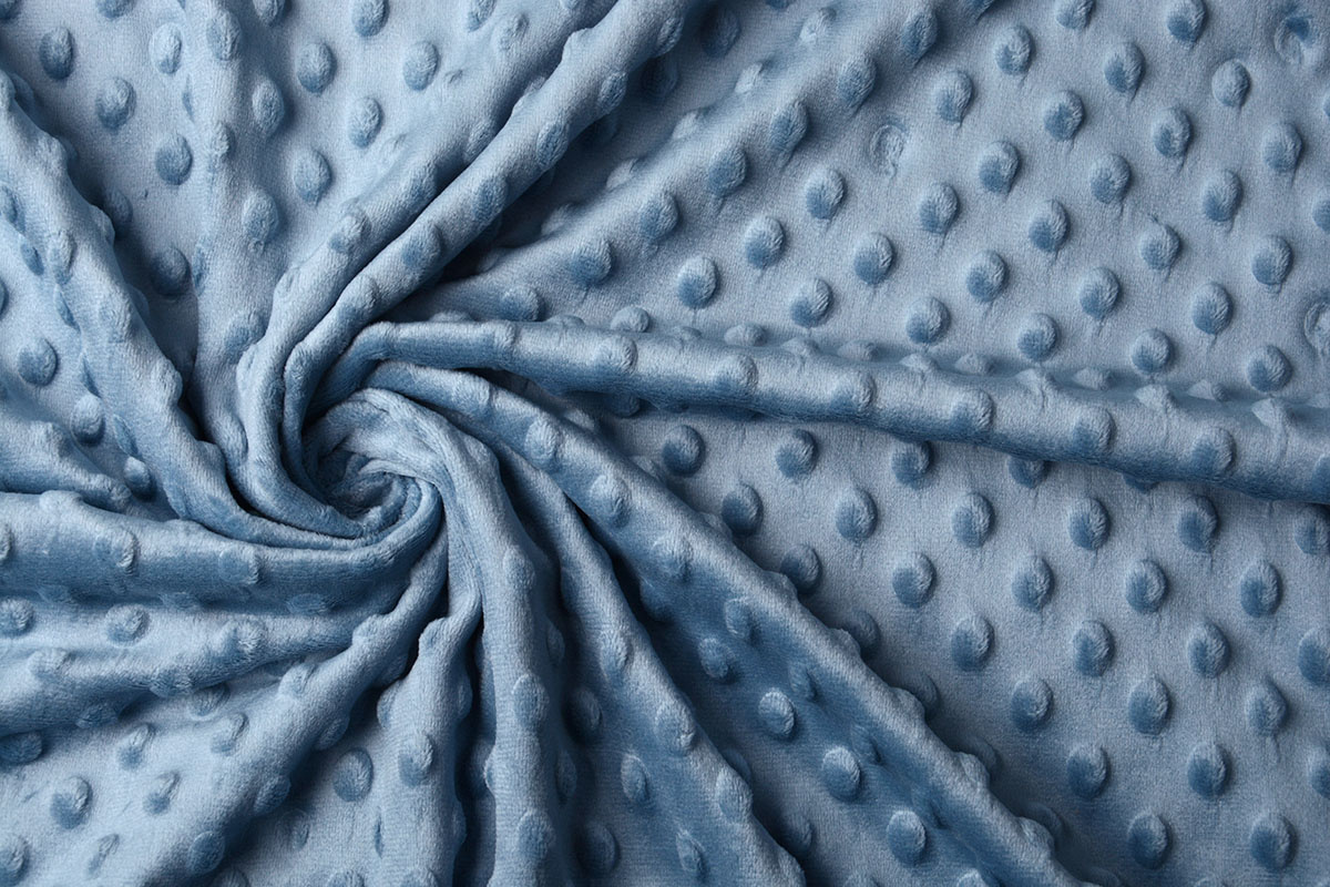Minky Plush Fabric Blue