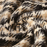 Woven Woolen Fabric Check Grey