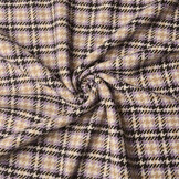 Woven Woolen Fabric Check Lilac