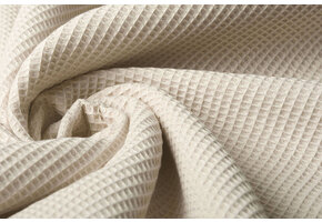 Mini Waffle Pique Fabric Light Beige
