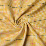 Geweven Wollen Stof Fijne Ruit Oker Geel