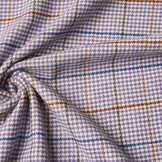 Woven Woolen Fabric Fine Check Lilac