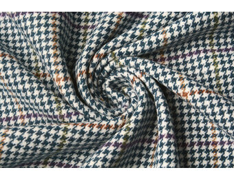 Woven Woolen Fabric Fine Check Jeans