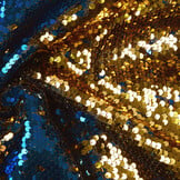 Reversible Sequin Fabric Brown - Gold - YES Fabrics