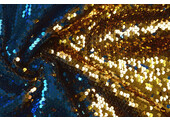 Reversible Sequin Fabric Blue - Gold