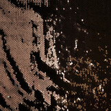 Omkeerbare Pailletten Stof Bruin - Goud