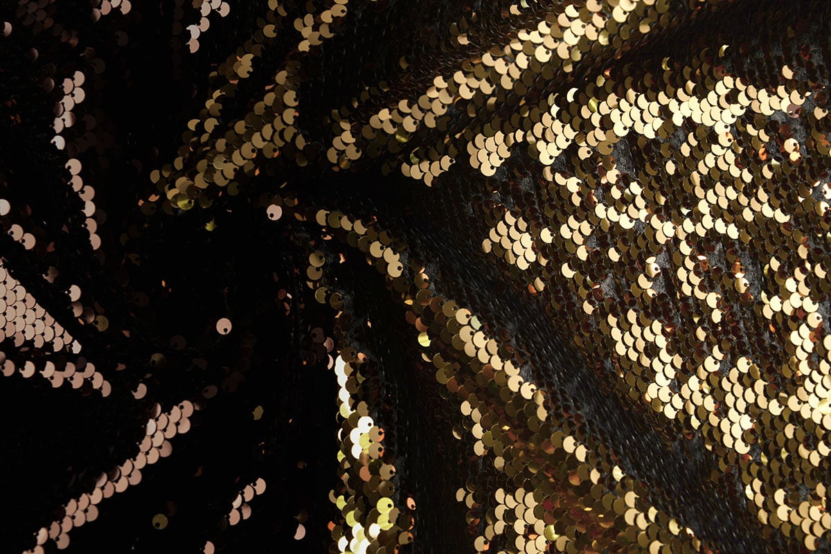 Reversible Sequin Fabric Brown - Gold