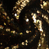 Omkeerbare Pailletten Stof Bruin - Goud