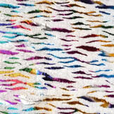 Fellimitat Weiß mehrfarbig Foil Tiger